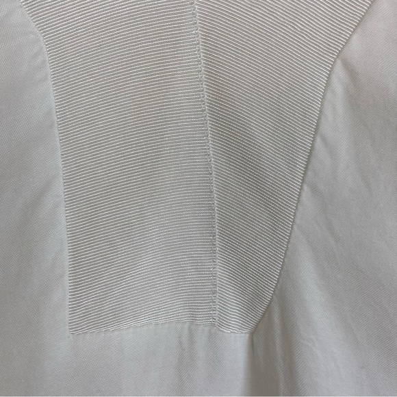 Johnston & Murphy Boho V-neck Ruffle Blouse Top White Size M - Picture 15 of 16